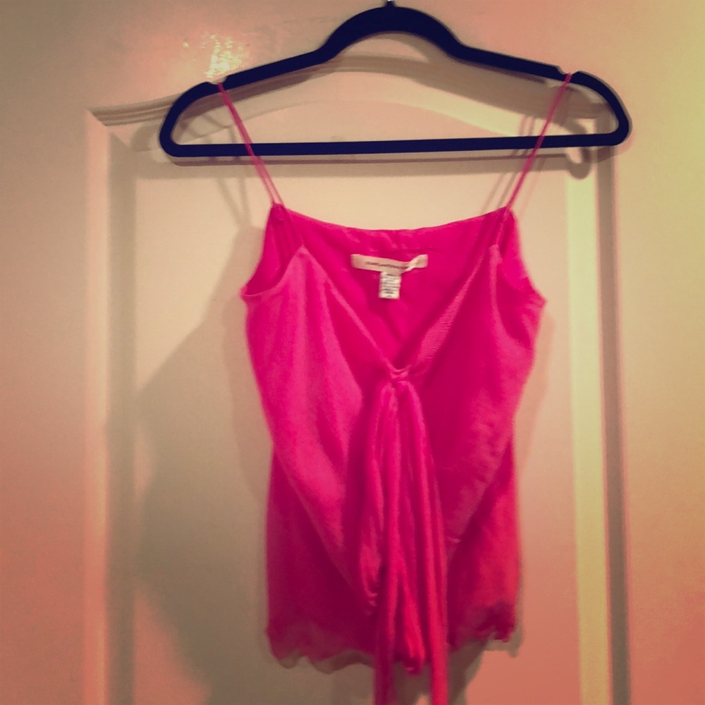 Diane Von Furstenberg pink silk top